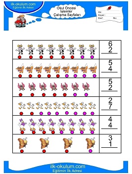 Çocuklar İçin toplam işlemi yaprak testleri 